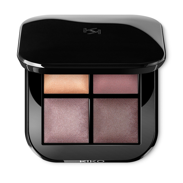 Palette with four baked eyeshadows for wet and dry use - Bright Quartet Baked Eyeshadow Palette - KIKO MILANO