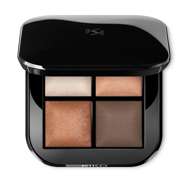 Palette with four baked eyeshadows for wet and dry use - Bright Quartet Baked Eyeshadow Palette - KIKO MILANO