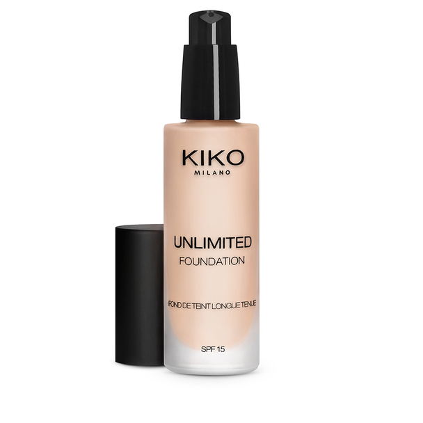 <p>Fond de teint fluide longue tenue (jusqu’à 24 heures**)</p> - Unlimited Foundation SPF 15 - KIKO MILANO