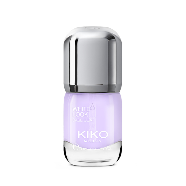 Base illuminatrice anti-jaunissement pour ongles à l’huile de Kukui - White Look Base Coat - KIKO MILANO