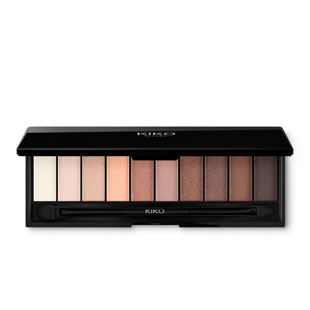 Palete com 10 sombras com acabamentos diferentes. Aplicador duplo incluído - Smart Eyeshadow Palette - KIKO MILANO