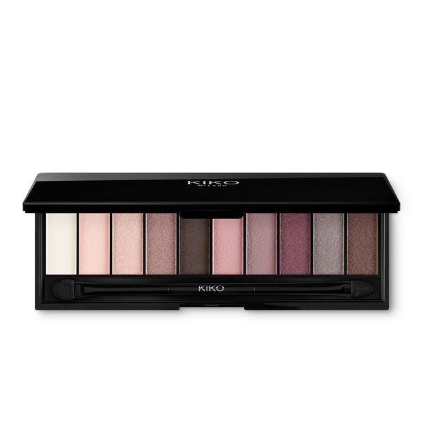 Eyeshadow palette with 10 shades of various finishes. Double-ended applicator included - Smart Eyeshadow Palette - KIKO MILANO